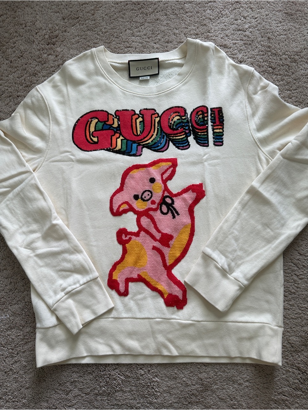 Gucci Pig Embroidery Sweatshirt